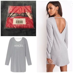 Victoria Secret V-Back Sleep Dress red xs